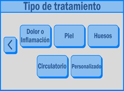 Interfaz de equipo de magnetoterapia